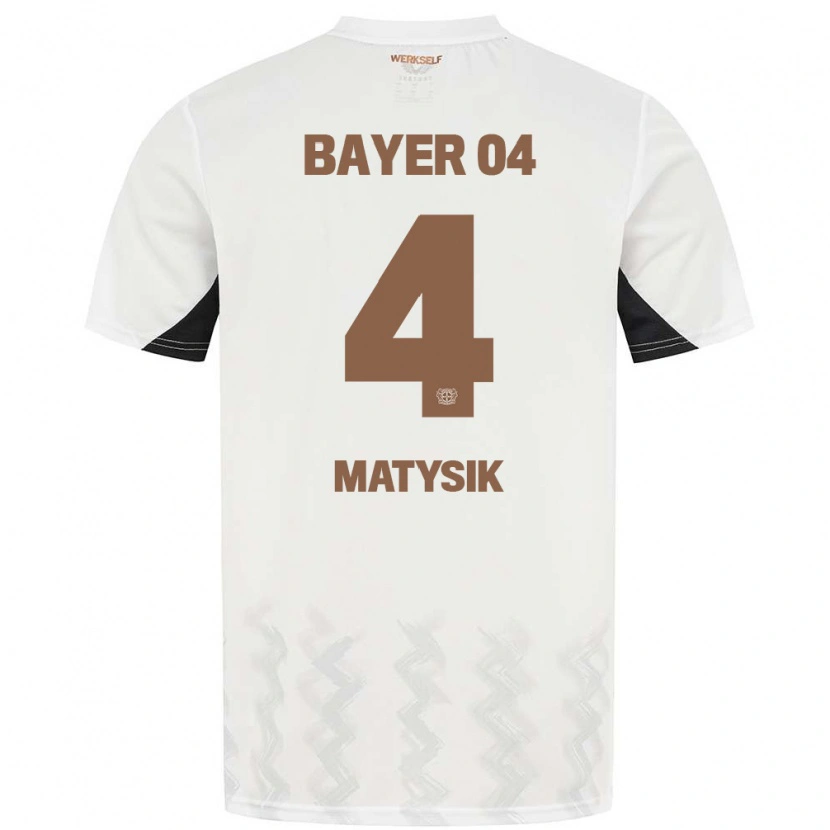 Danxen Niño Camiseta Sylwia Matysik #4 Blanco Negro 2ª Equipación 2024/25 La Camisa