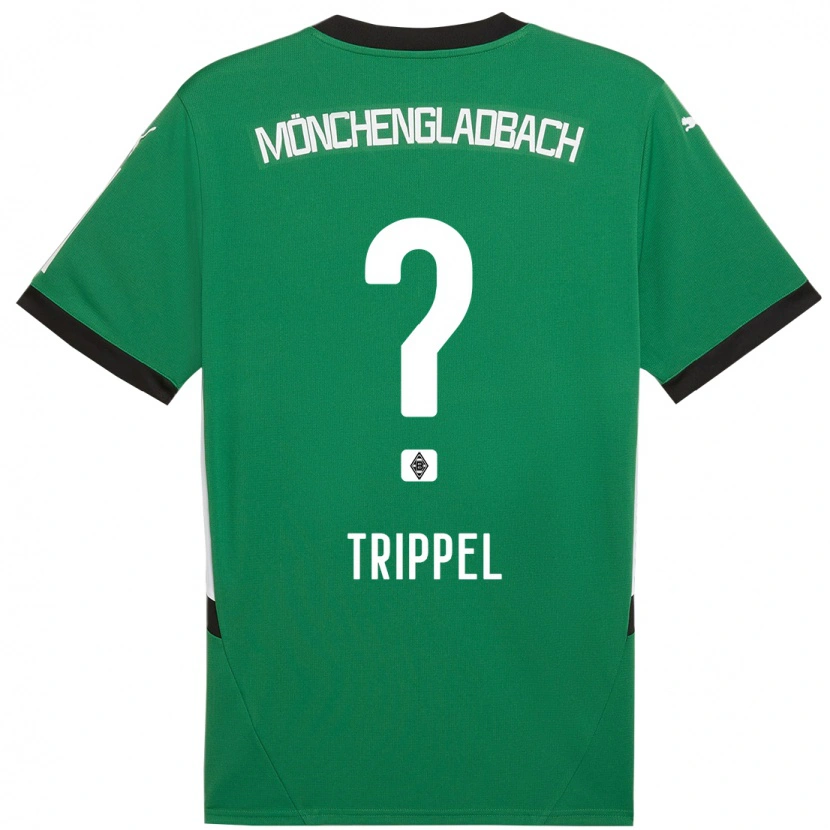 Danxen Niño Camiseta Marcello Trippel #0 Verde Blanco 2ª Equipación 2024/25 La Camisa