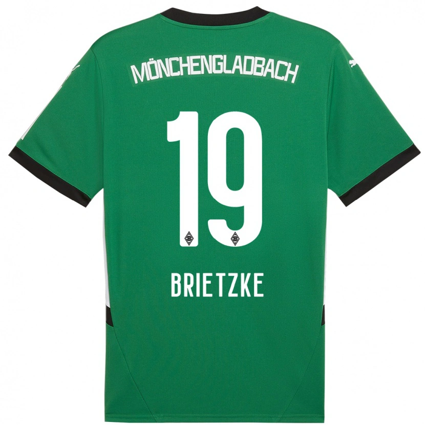 Danxen Niño Camiseta Yvonne Brietzke #19 Verde Blanco 2ª Equipación 2024/25 La Camisa