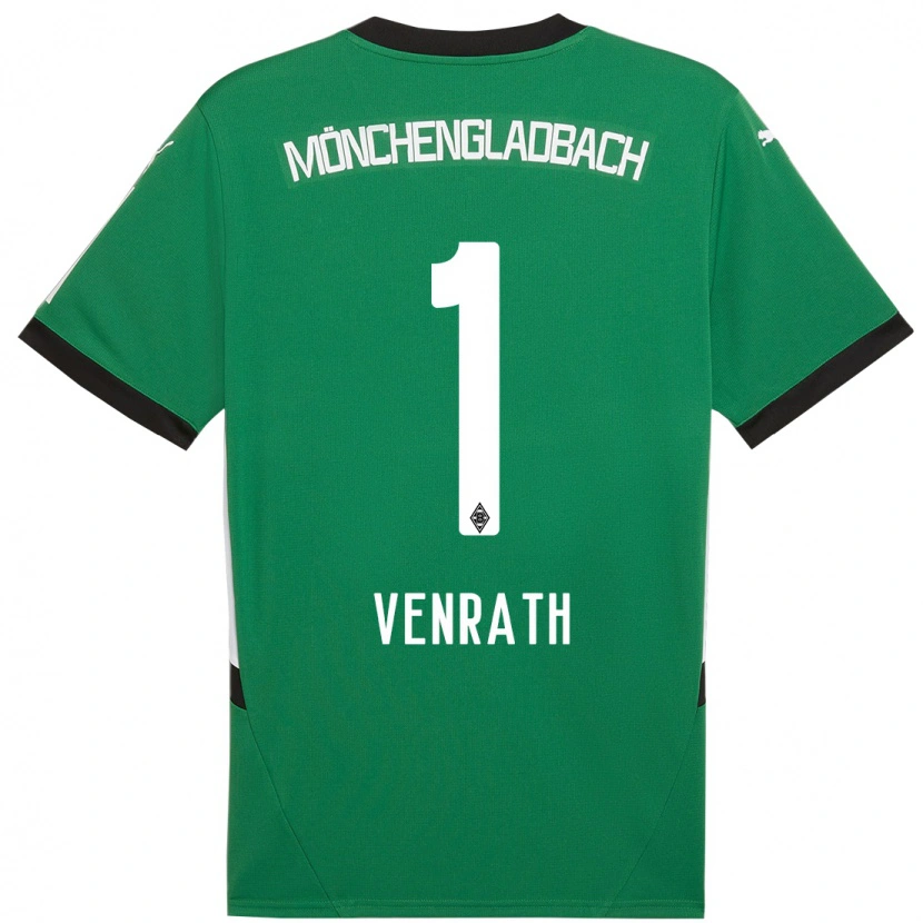 Danxen Niño Camiseta Lisa Venrath #1 Verde Blanco 2ª Equipación 2024/25 La Camisa