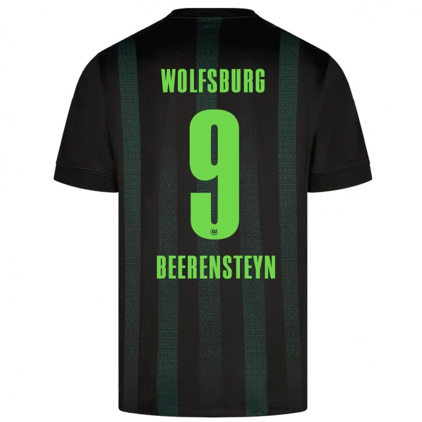 Danxen Niño Camiseta Lineth Beerensteyn #9 Verde Oscuro 2ª Equipación 2024/25 La Camisa