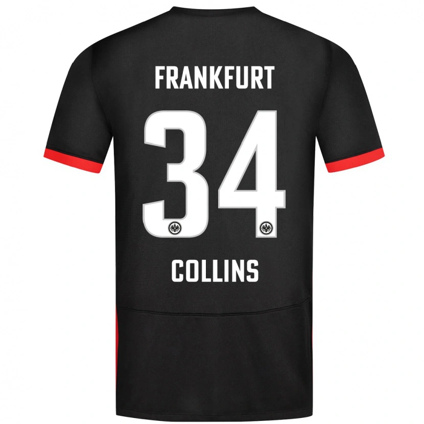 Danxen Niño Camiseta Nnamdi Collins #34 Negro 2ª Equipación 2024/25 La Camisa