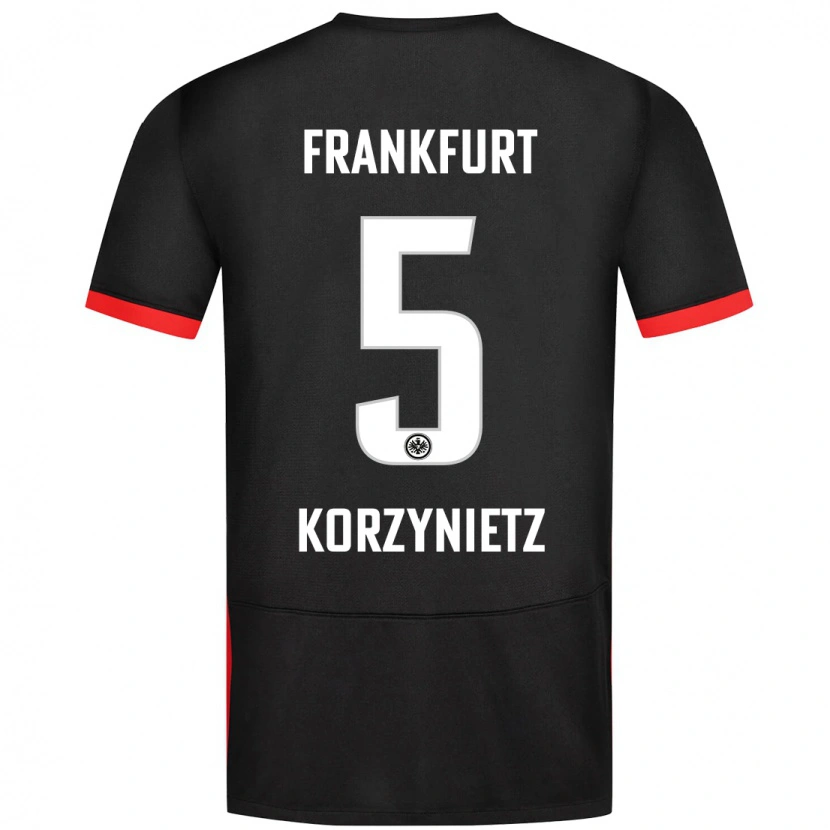 Danxen Niño Camiseta Jaden Korzynietz #5 Negro 2ª Equipación 2024/25 La Camisa