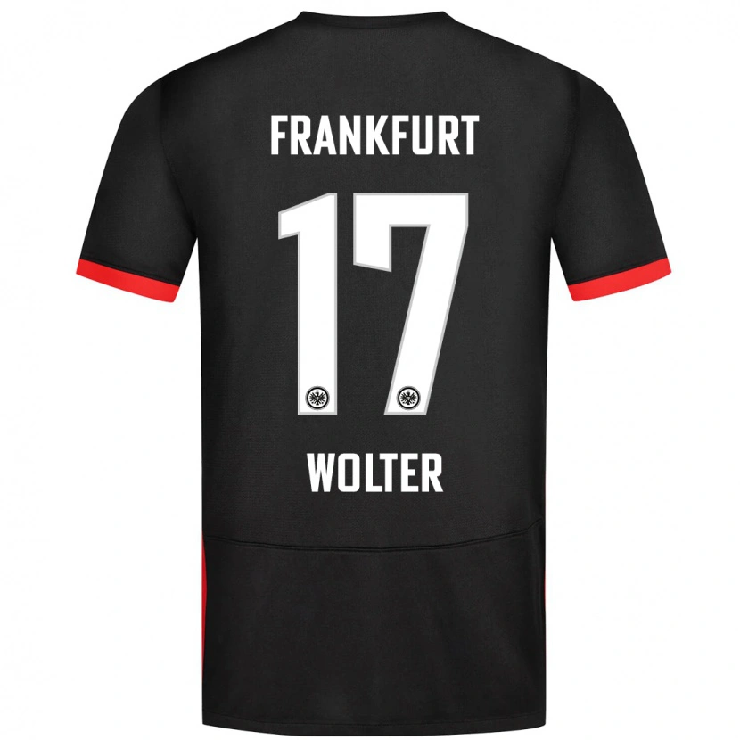 Danxen Niño Camiseta Pia-Sophie Wolter #17 Negro 2ª Equipación 2024/25 La Camisa