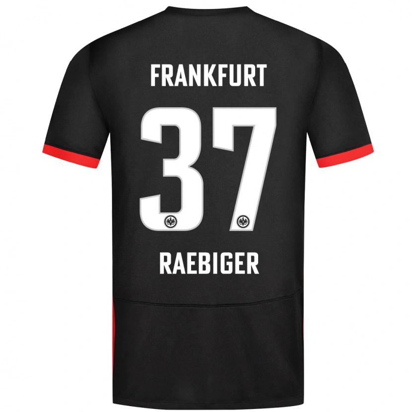 Danxen Niño Camiseta Sidney Raebiger #37 Negro 2ª Equipación 2024/25 La Camisa