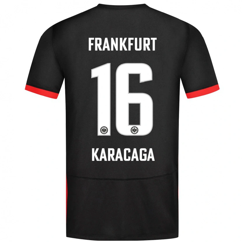 Danxen Niño Camiseta Tom Karacaga #16 Negro 2ª Equipación 2024/25 La Camisa