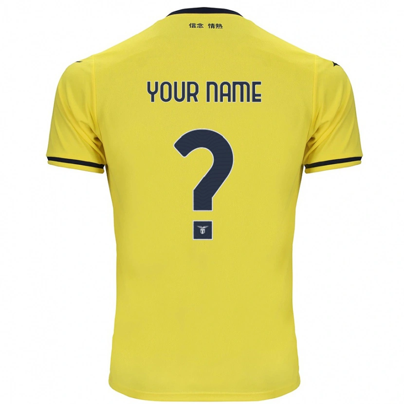 Danxen Niño Camiseta Su Nombre #0 Amarillo 2ª Equipación 2024/25 La Camisa