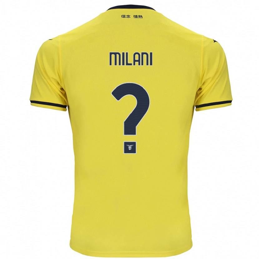 Danxen Niño Camiseta Alessandro Milani #0 Amarillo 2ª Equipación 2024/25 La Camisa