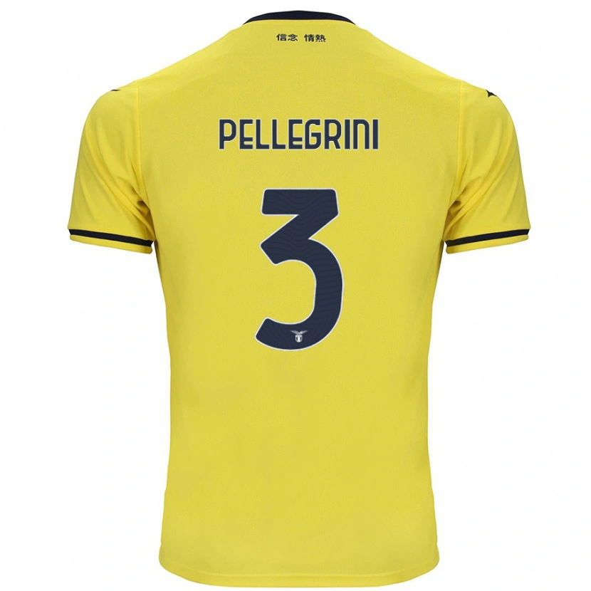 Danxen Niño Camiseta Luca Pellegrini #3 Amarillo 2ª Equipación 2024/25 La Camisa