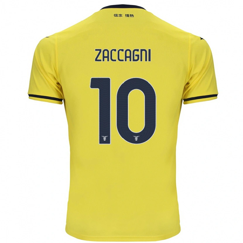 Danxen Niño Camiseta Mattia Zaccagni #10 Amarillo 2ª Equipación 2024/25 La Camisa