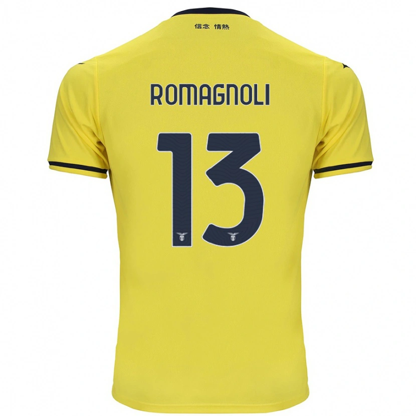 Danxen Niño Camiseta Alessio Romagnoli #13 Amarillo 2ª Equipación 2024/25 La Camisa