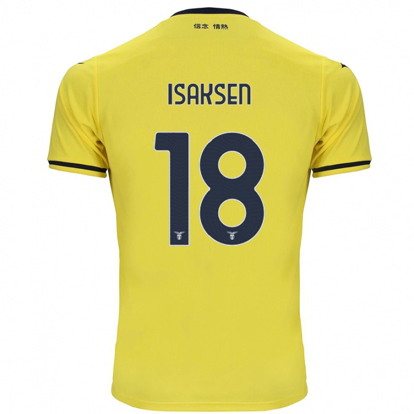 Danxen Niño Camiseta Gustav Isaksen #18 Amarillo 2ª Equipación 2024/25 La Camisa