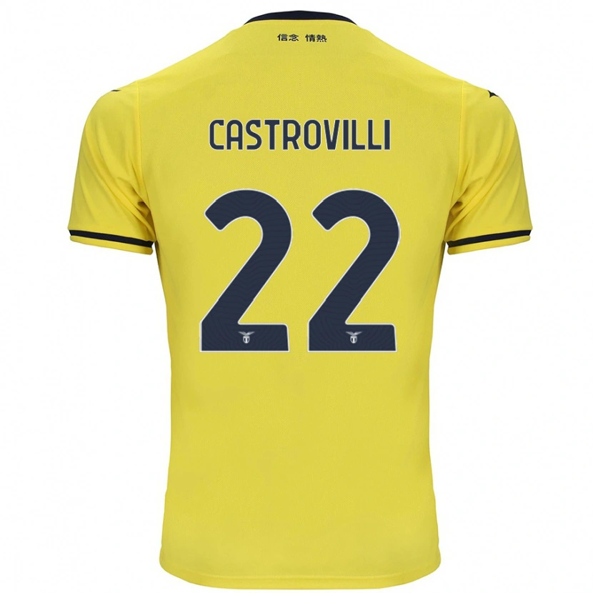 Danxen Niño Camiseta Gaetano Castrovilli #22 Amarillo 2ª Equipación 2024/25 La Camisa