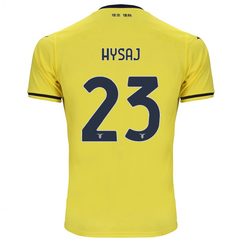 Danxen Niño Camiseta Elseid Hysaj #23 Amarillo 2ª Equipación 2024/25 La Camisa