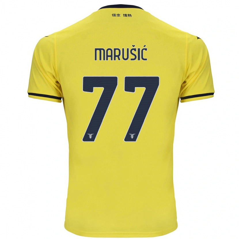 Danxen Niño Camiseta Adam Marusic #77 Amarillo 2ª Equipación 2024/25 La Camisa