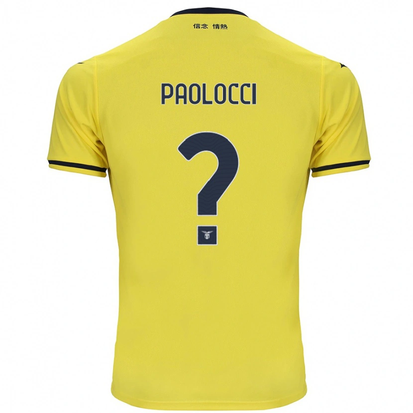 Danxen Niño Camiseta Gabriele Paolocci #0 Amarillo 2ª Equipación 2024/25 La Camisa