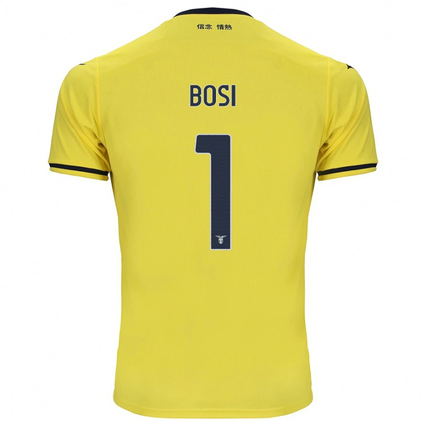 Danxen Niño Camiseta Gioele Bosi #1 Amarillo 2ª Equipación 2024/25 La Camisa