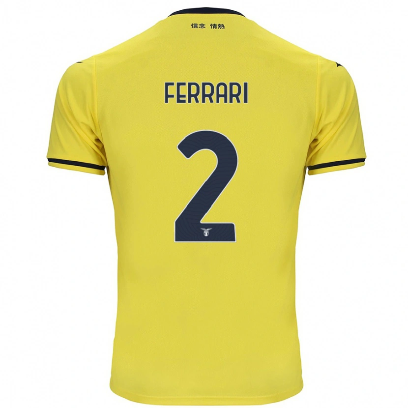 Danxen Niño Camiseta Lorenzo Ferrari #2 Amarillo 2ª Equipación 2024/25 La Camisa