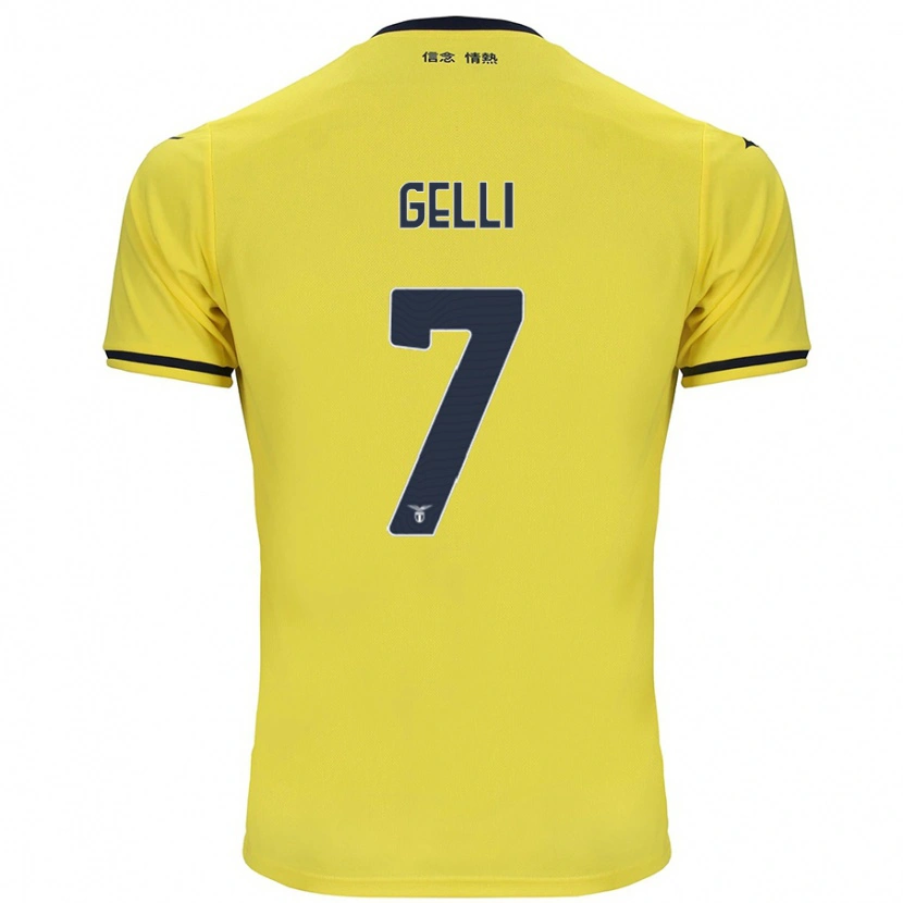 Danxen Niño Camiseta Valerio Gelli #7 Amarillo 2ª Equipación 2024/25 La Camisa