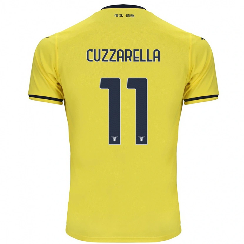 Danxen Niño Camiseta Cristian Cuzzarella #11 Amarillo 2ª Equipación 2024/25 La Camisa