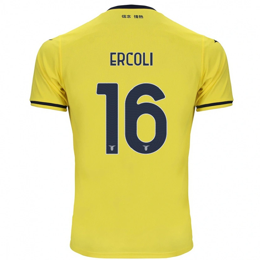 Danxen Niño Camiseta Michele Ercoli #16 Amarillo 2ª Equipación 2024/25 La Camisa