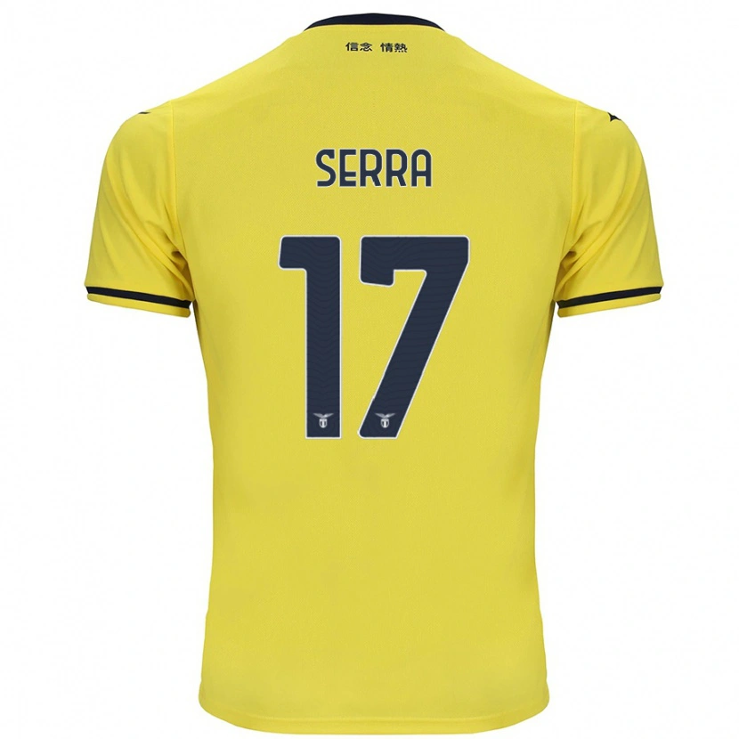 Danxen Niño Camiseta Federico Serra #17 Amarillo 2ª Equipación 2024/25 La Camisa