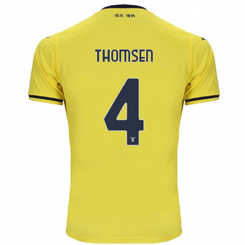 Danxen Niño Camiseta Maria Møller Thomsen #4 Amarillo 2ª Equipación 2024/25 La Camisa