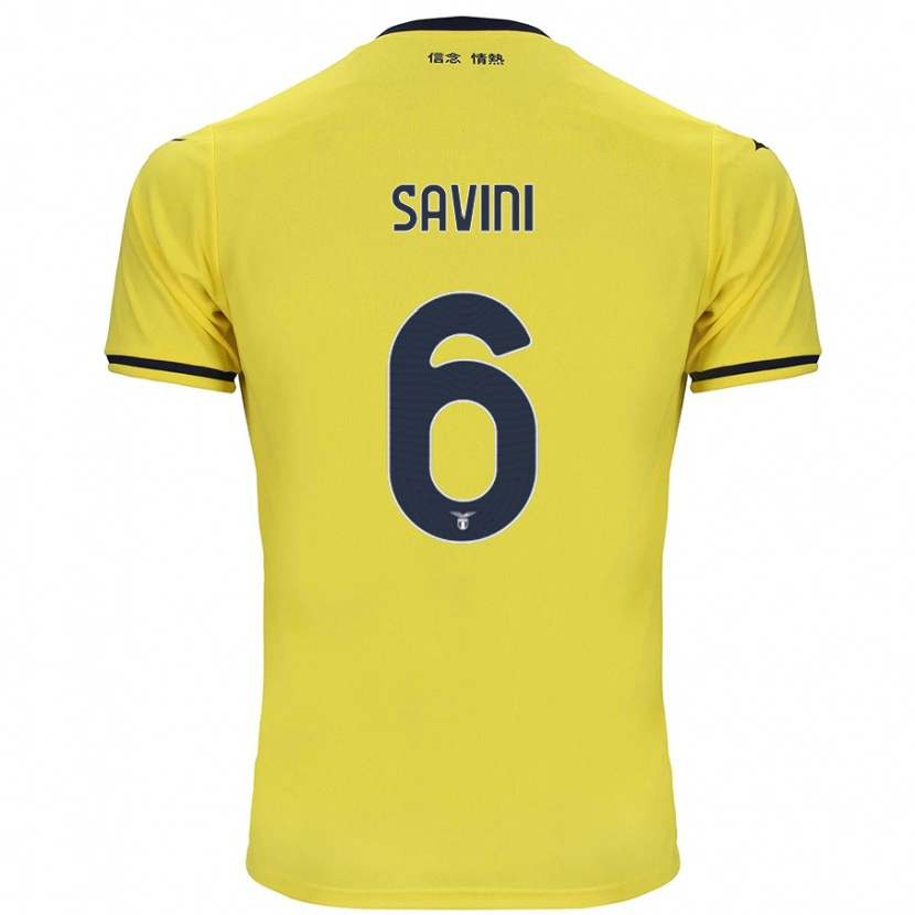 Danxen Niño Camiseta Federica Savini #6 Amarillo 2ª Equipación 2024/25 La Camisa