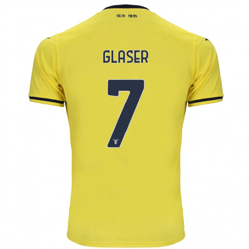 Danxen Niño Camiseta Julia Glaser #7 Amarillo 2ª Equipación 2024/25 La Camisa