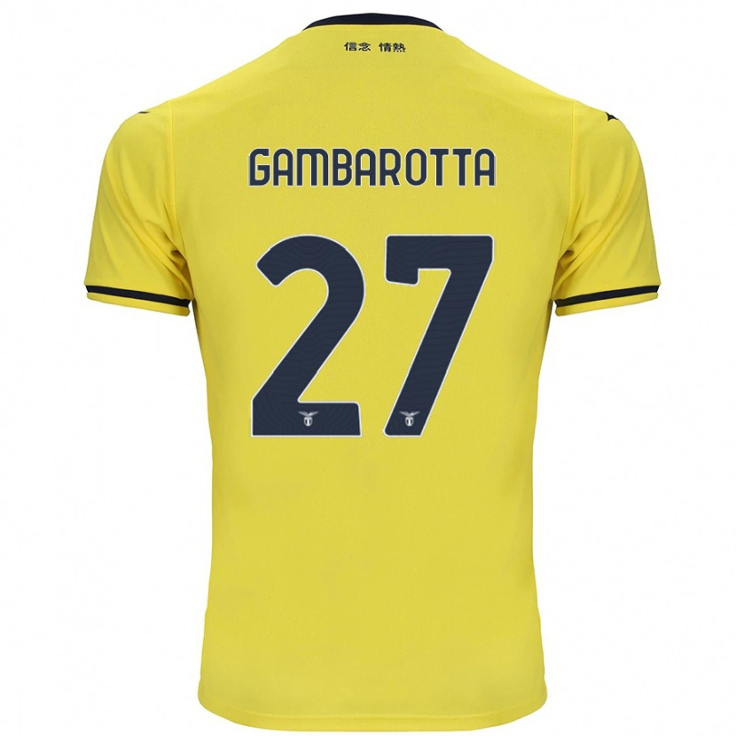 Danxen Niño Camiseta Margot Gambarotta #27 Amarillo 2ª Equipación 2024/25 La Camisa