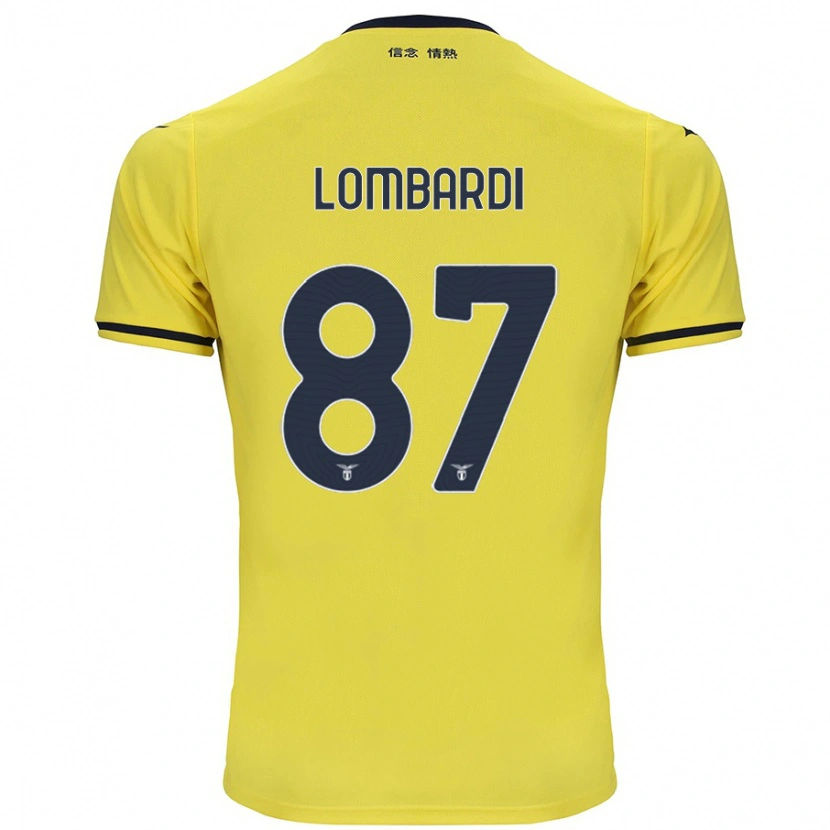 Danxen Niño Camiseta Cristiano Lombardi #87 Amarillo 2ª Equipación 2024/25 La Camisa