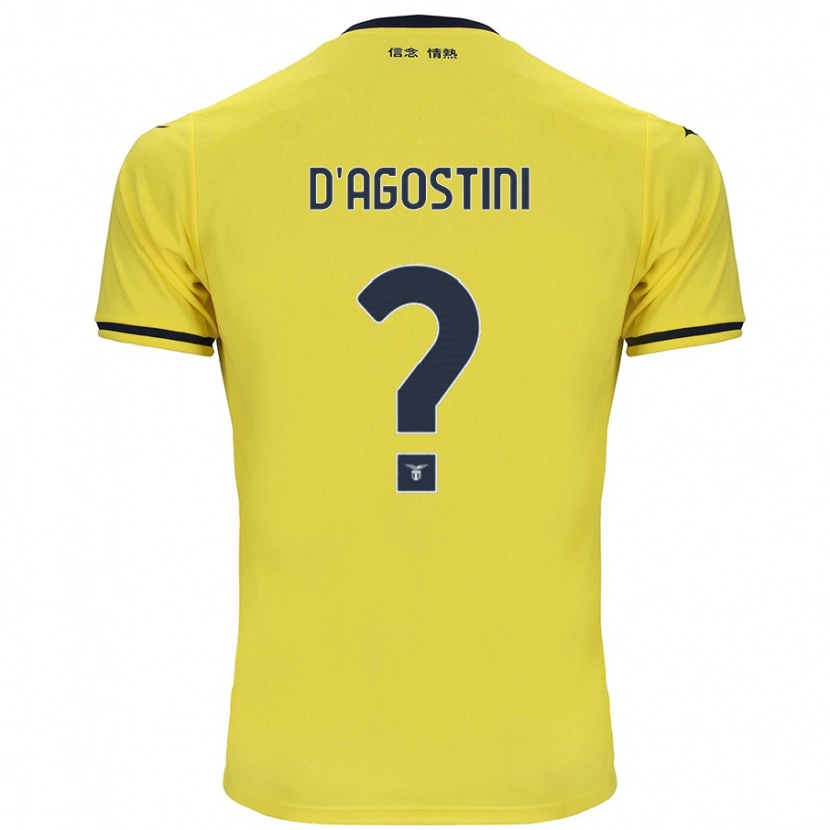 Danxen Niño Camiseta Stefano D'agostini #0 Amarillo 2ª Equipación 2024/25 La Camisa