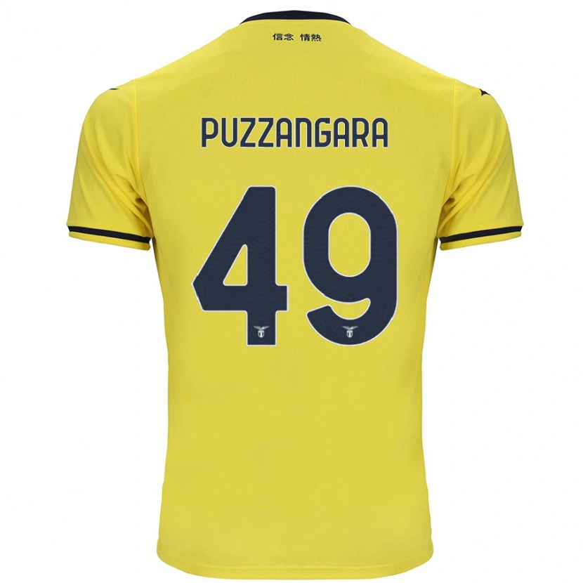 Danxen Niño Camiseta Angelo Antonio Puzzangara #49 Amarillo 2ª Equipación 2024/25 La Camisa