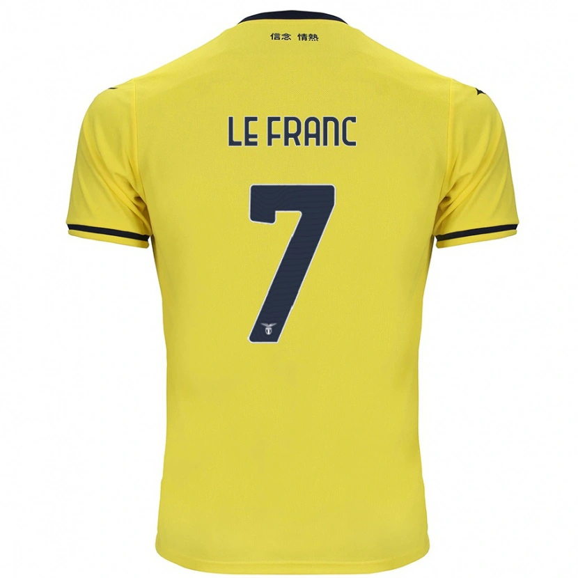 Danxen Niño Camiseta Chloé Le Franc #7 Amarillo 2ª Equipación 2024/25 La Camisa