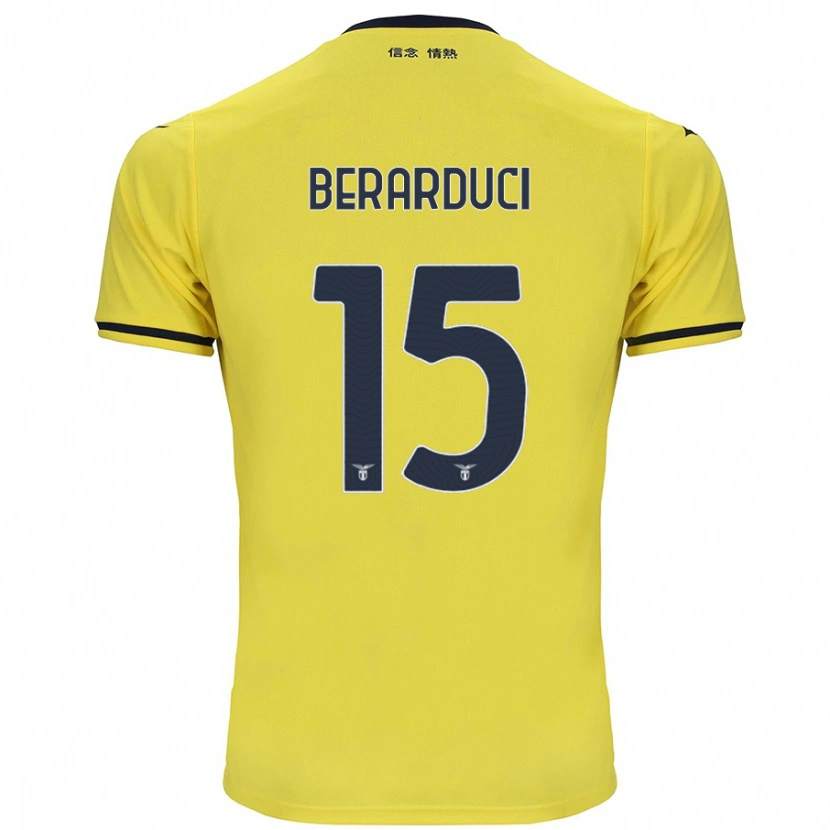 Danxen Niño Camiseta Martina Berarduci #15 Amarillo 2ª Equipación 2024/25 La Camisa