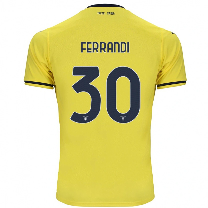 Danxen Niño Camiseta Giulia Ferrandi #30 Amarillo 2ª Equipación 2024/25 La Camisa