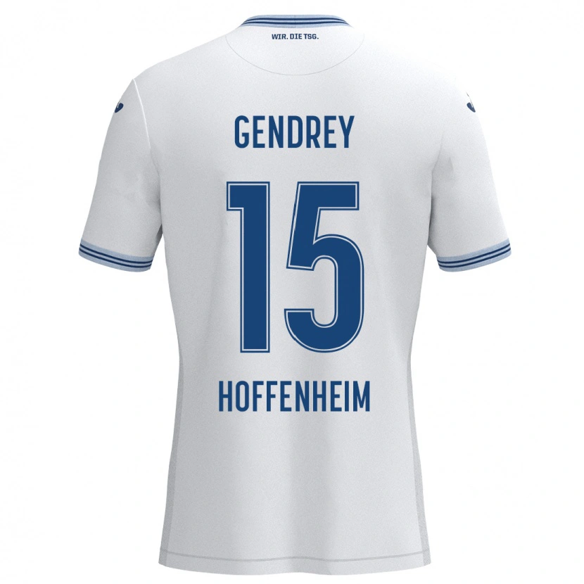 Danxen Niño Camiseta Valentin Gendrey #15 Blanco Negro 2ª Equipación 2024/25 La Camisa