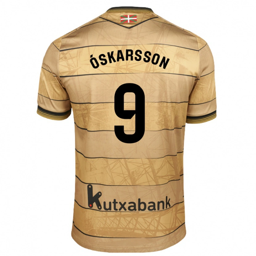 Danxen Niño Camiseta Orri Óskarsson #9 Blanco Azul 2ª Equipación 2024/25 La Camisa