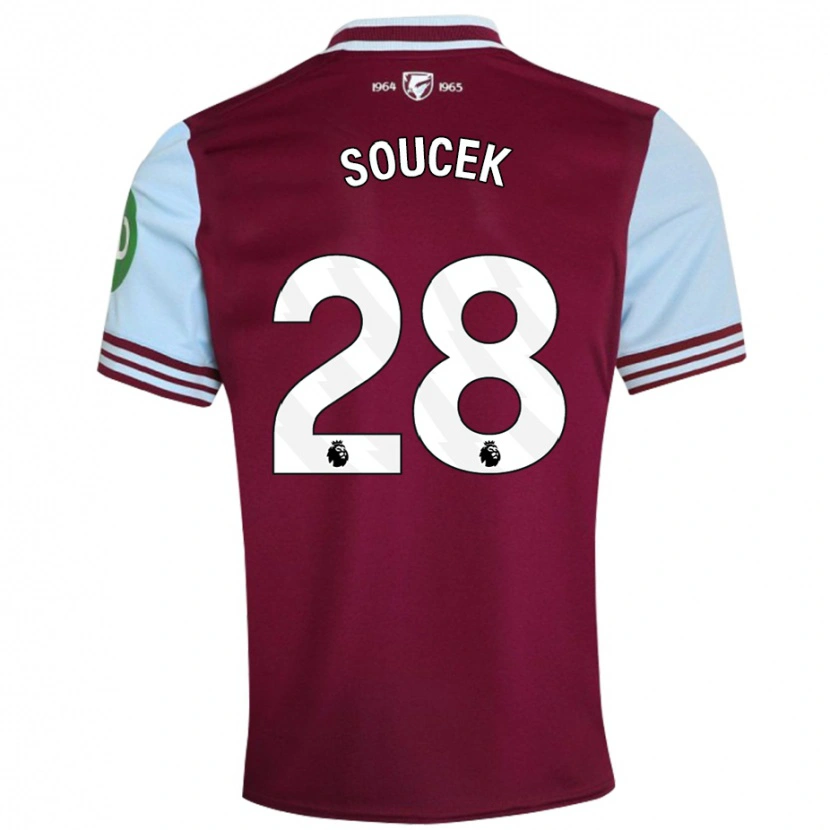 Danxen Hombre Camiseta Tomas Soucek #28 Rojo Oscuro 1ª Equipación 2024/25 La Camisa