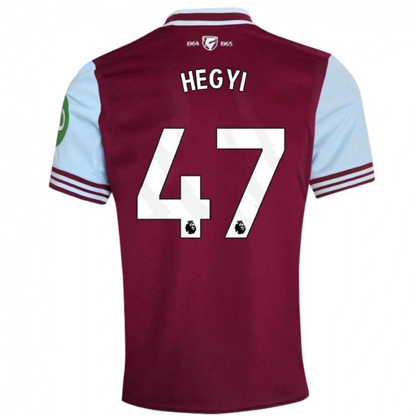 Danxen Hombre Camiseta Krisztian Hegyi #47 Rojo Oscuro 1ª Equipación 2024/25 La Camisa