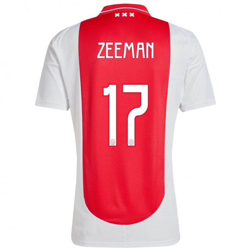 Danxen Hombre Camiseta Kelly Zeeman #17 Rojo Blanco 1ª Equipación 2024/25 La Camisa