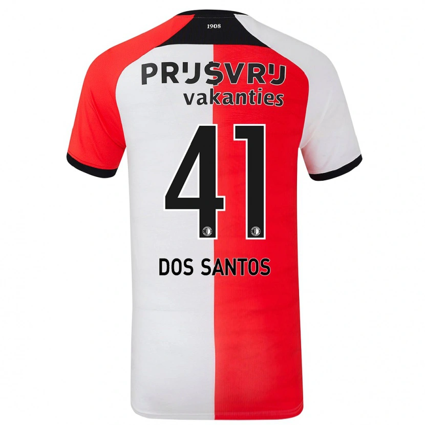 Danxen Hombre Camiseta Giuliany Ben-David Dos Santos #41 Rojo Blanco 1ª Equipación 2024/25 La Camisa