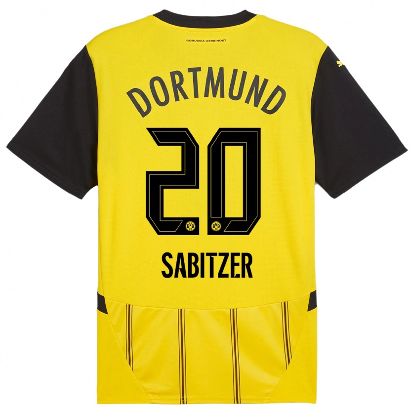 Danxen Hombre Camiseta Marcel Sabitzer #20 Amarillo Negro 1ª Equipación 2024/25 La Camisa