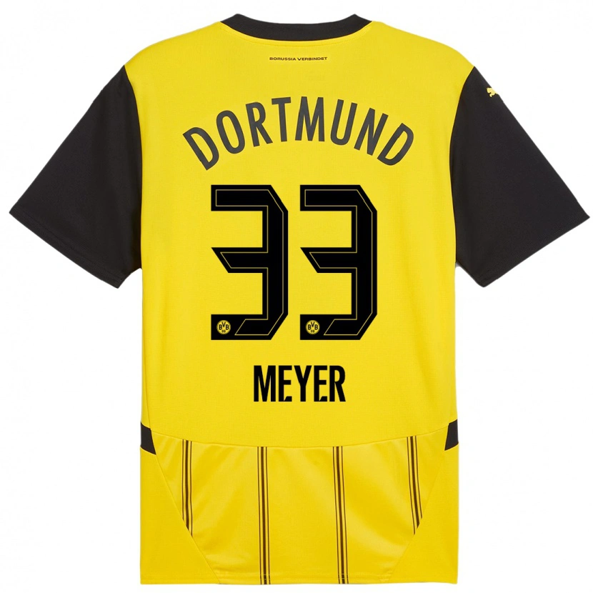 Danxen Hombre Camiseta Alexander Meyer #33 Amarillo Negro 1ª Equipación 2024/25 La Camisa