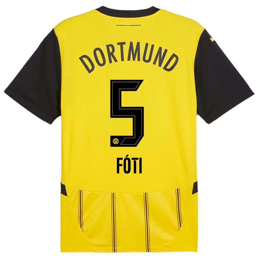 Danxen Hombre Camiseta António Fóti #5 Amarillo Negro 1ª Equipación 2024/25 La Camisa