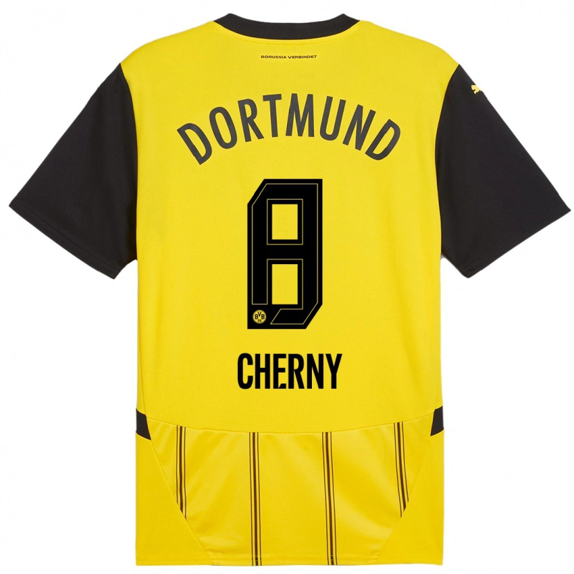 Danxen Hombre Camiseta Nick Cherny #8 Amarillo Negro 1ª Equipación 2024/25 La Camisa