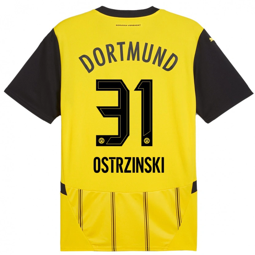 Danxen Hombre Camiseta Silas Ostrzinski #31 Amarillo Negro 1ª Equipación 2024/25 La Camisa