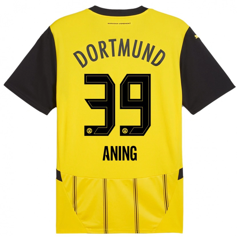 Danxen Hombre Camiseta Prince Aning #39 Amarillo Negro 1ª Equipación 2024/25 La Camisa