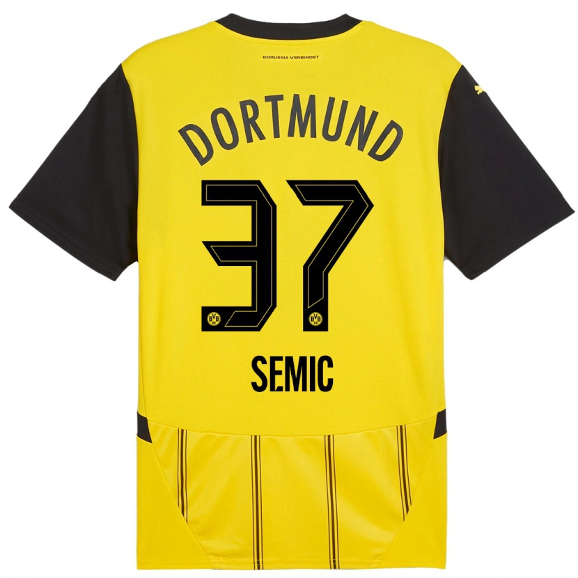 Danxen Hombre Camiseta Lion Semic #37 Amarillo Negro 1ª Equipación 2024/25 La Camisa