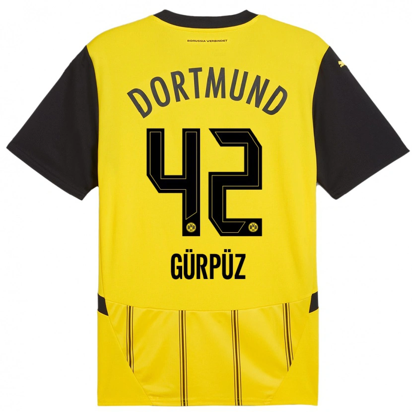 Danxen Hombre Camiseta Goktan Gurpuz #42 Amarillo Negro 1ª Equipación 2024/25 La Camisa